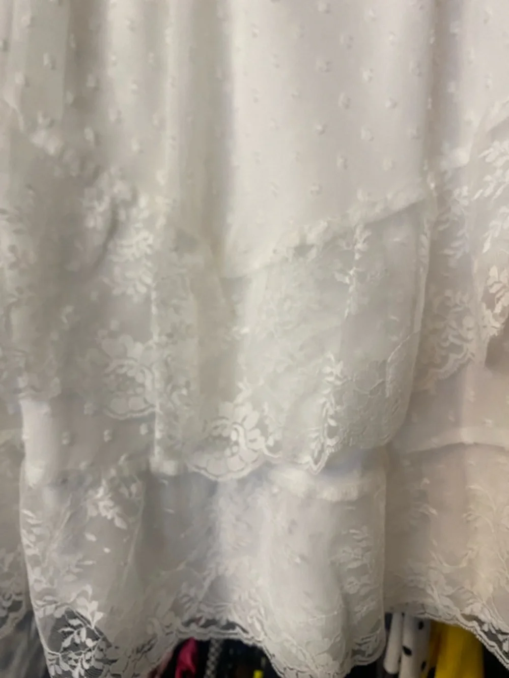 SHEIN White Lace Tiered Mini Skirt - Picture 3 of 4